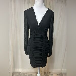 Elegant Black Long Sleeve Dress